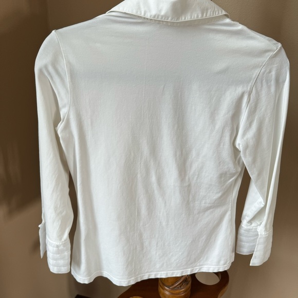 Anna Fontaine Paris White blouse sz 40 (M) - Picture 5 of 14